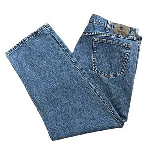 Wrangler Premium Mens 42x30 XL Relaxed Fit Jeans Dark Wash Denim 97601VR